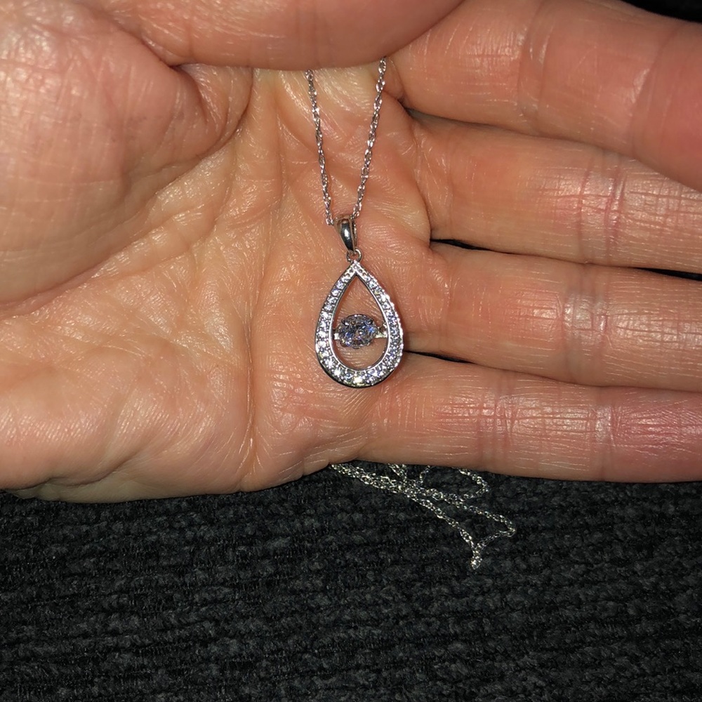 Sterling silver and cubic zirconia necklace